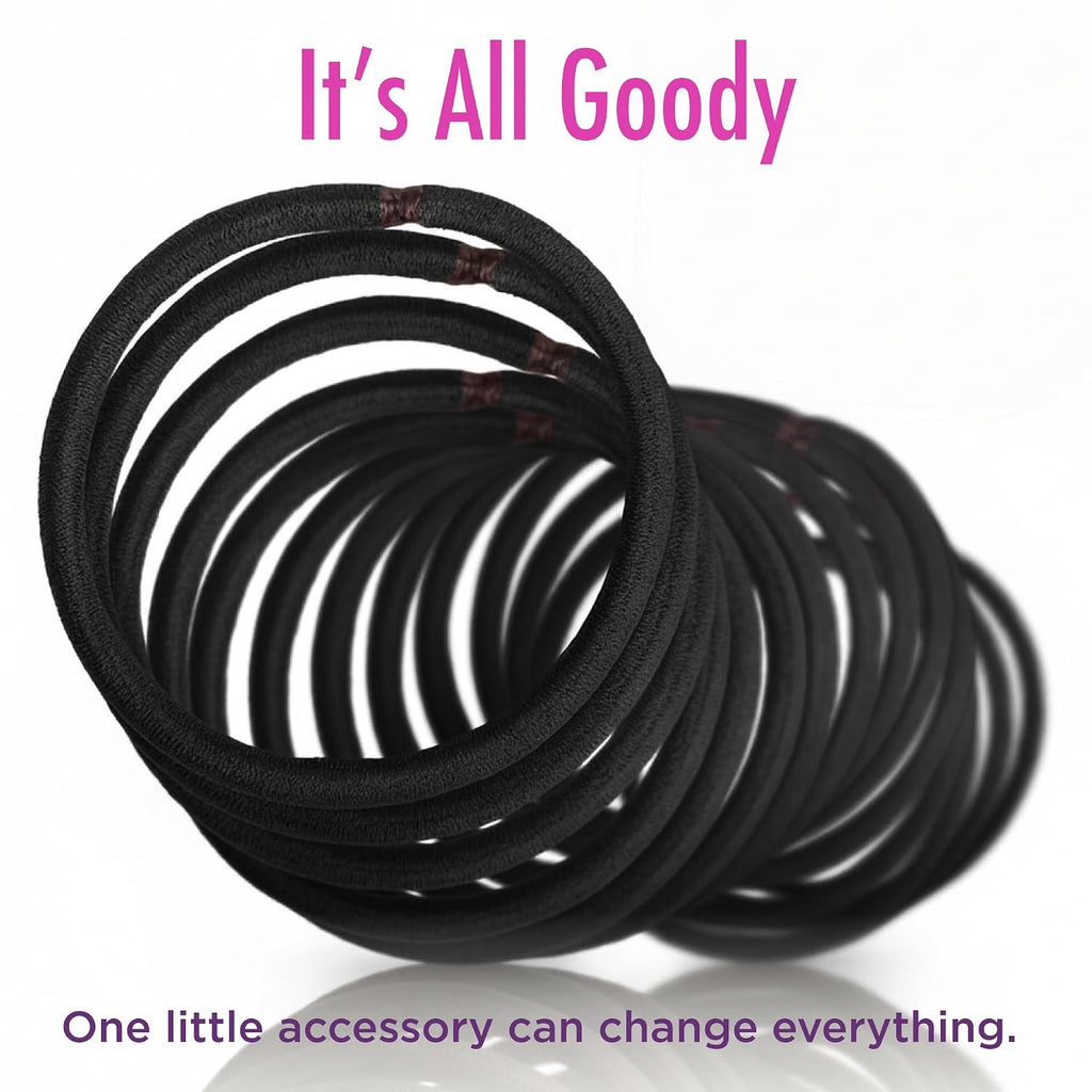 Goody Ouchless Elastic Hair Ties, 30 Ct, Brown, 4MM Rubber Bands, Pain-Free Jansha Store