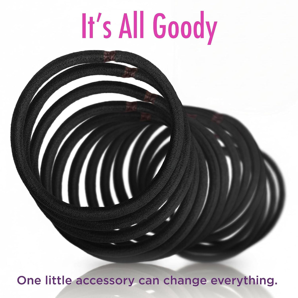 Goody Ouchless Elastic Hair Ties, 30 Ct, Brown, 4MM Rubber Bands, Pain-Free Jansha Store