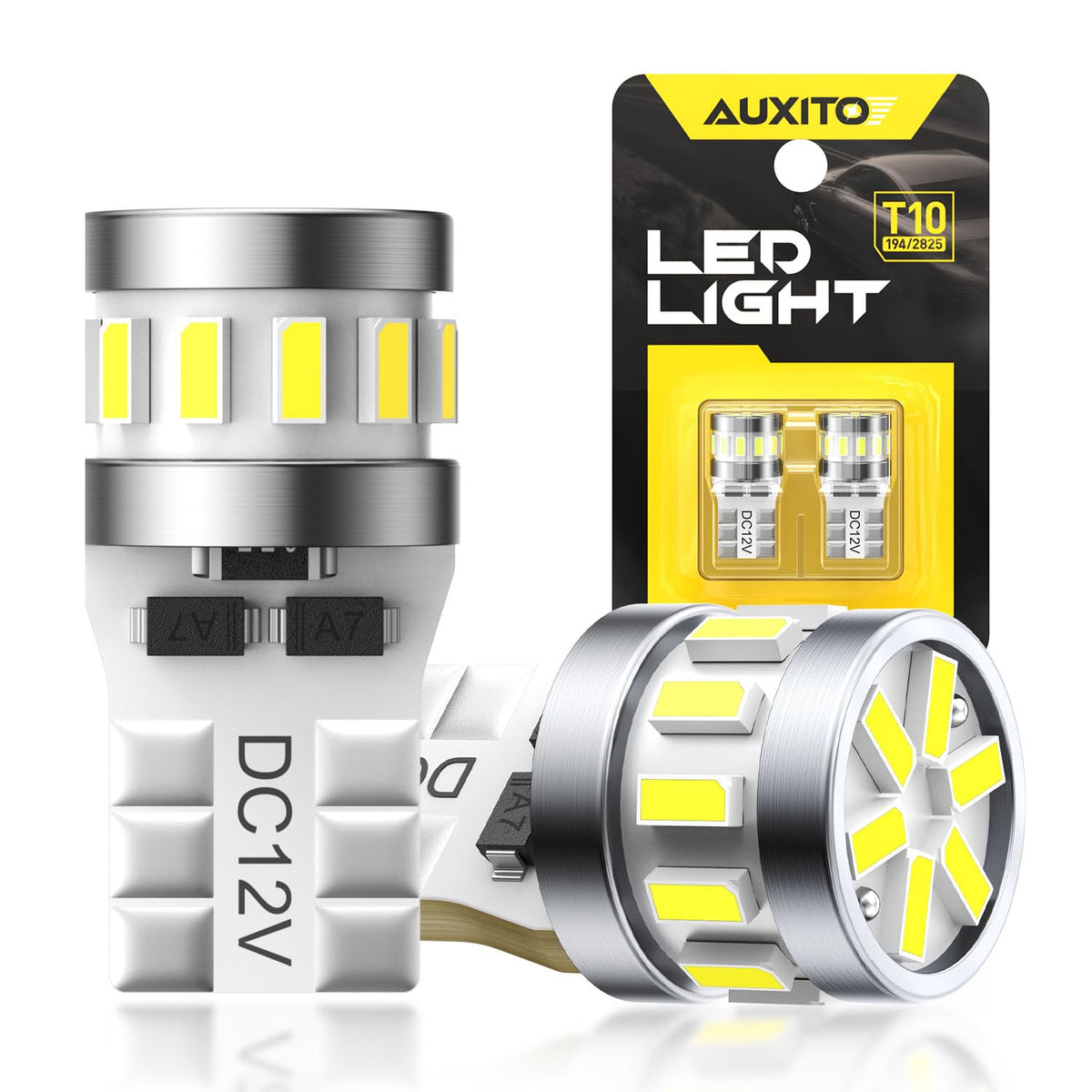 AUXITO 912 921 LED Bulb for Backup Light Reverse Lights High Power 2835 15-SMD Chipsets Error Free T15 906 922 W16W Bulbs, 6000K White, Automotive Light Bulbs (Upgraded, Pack of 2) Jansha Store