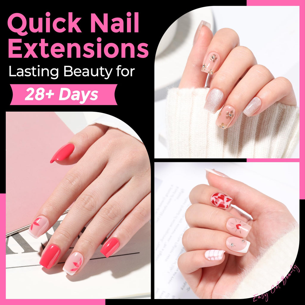 UNA GELLA Extra Short Square Kids Nail Tips 216Pcs Squoval Press On Nails Jansha Store