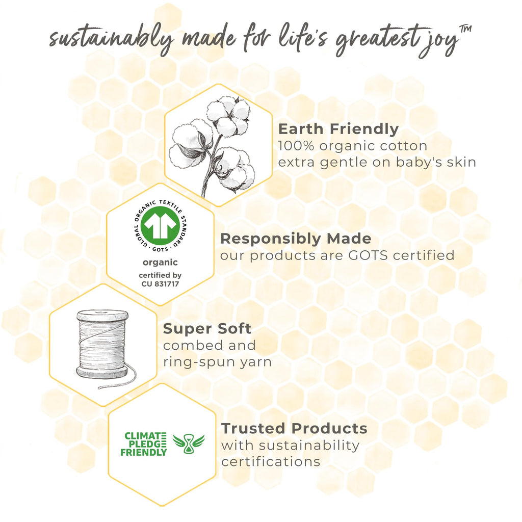 Burt's Bees Baby Infant Wearable Blanket, Organic Cotton Unisex Beekeeper - Light Weight 0.5 TOG or Medium Weight 1.5 TOG Jansha Store
