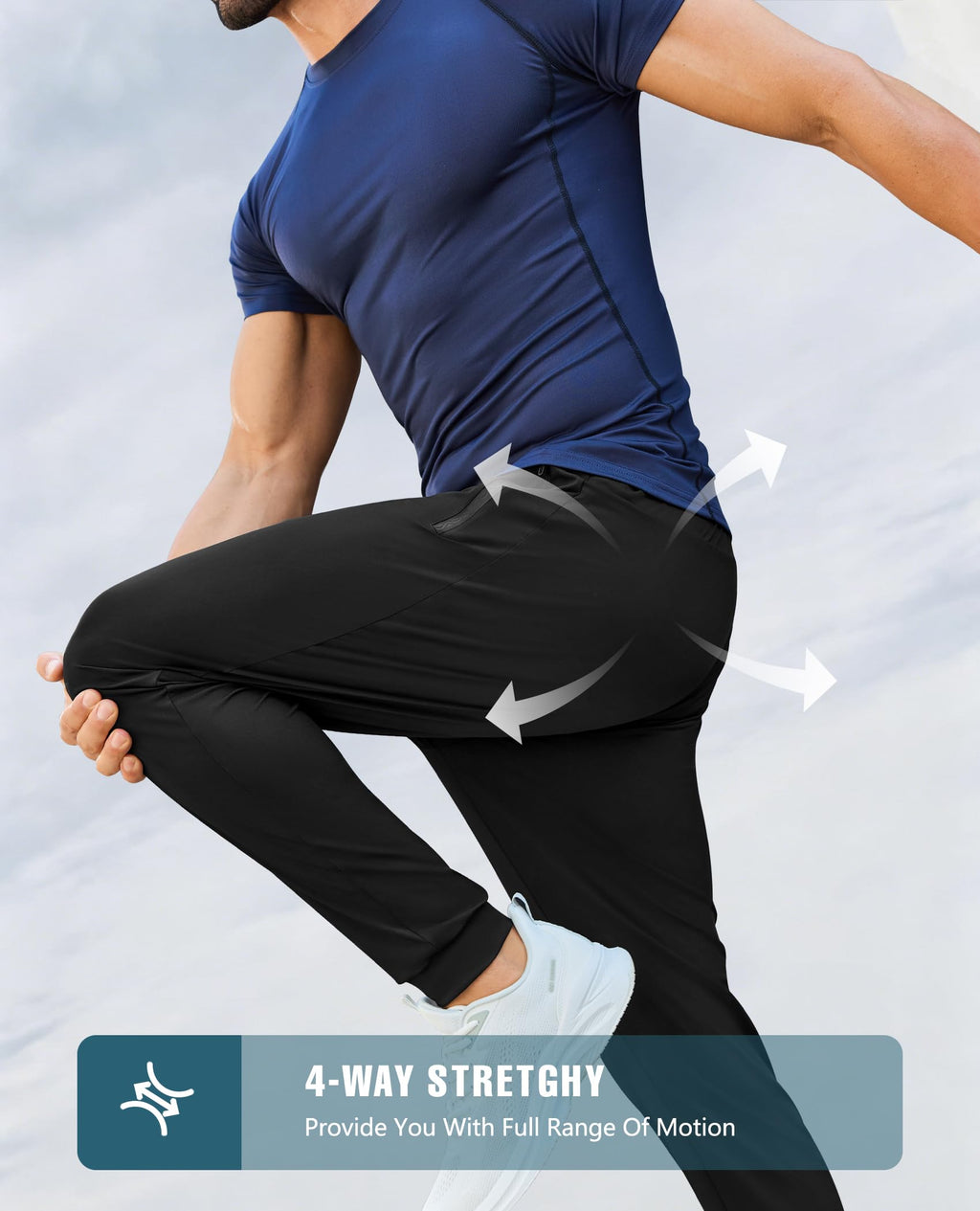 Mens Sweatpants with Zipper Pockets Lightweight Athletic Joggers for Workout Running Gym Track Casual Wear Jansha Store