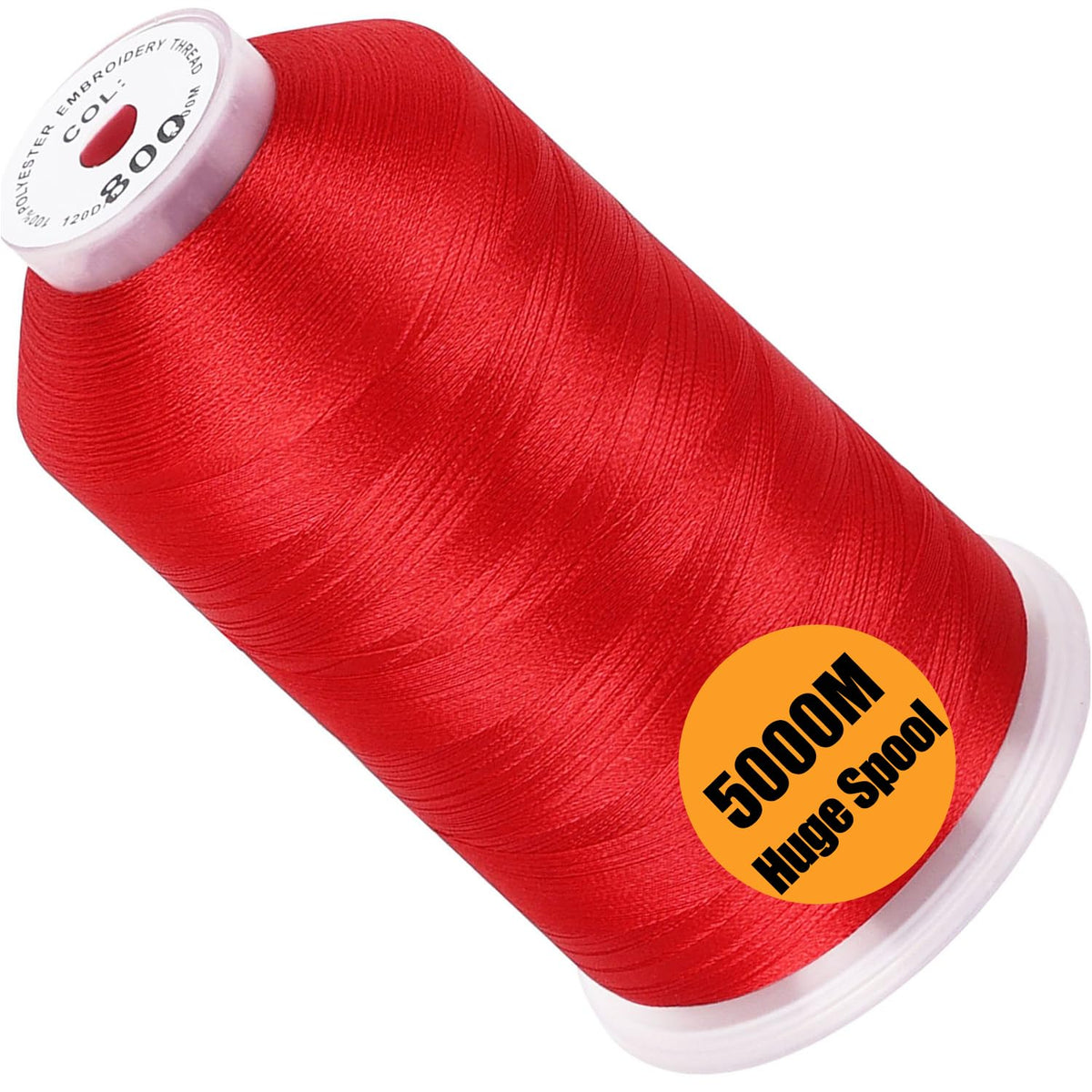 New brothread 5000M Huge Spool Embroidery Machine Thread - White Jansha Store