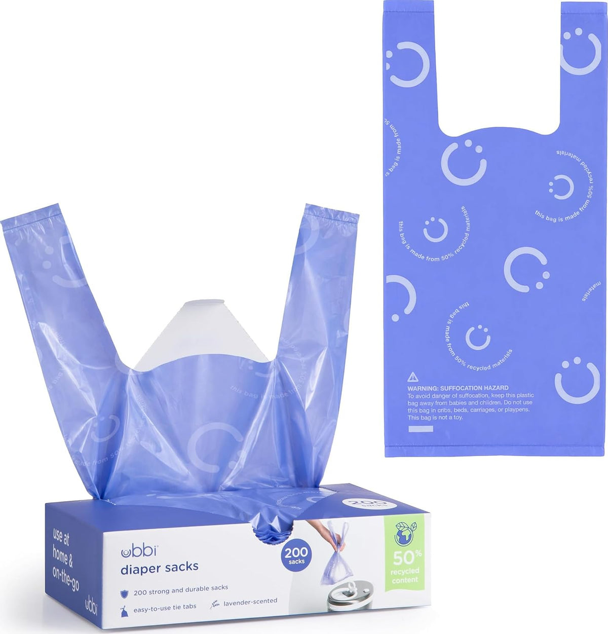 Ubbi Disposable Baby Diaper Sacks, Lavender Scented, 200 Count Jansha Store