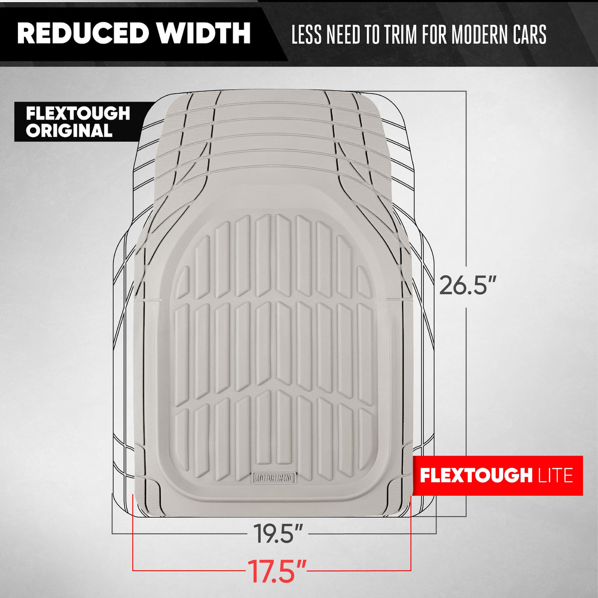 Motor Trend FlexTough Floor Mats for Cars, Black Deep Dish All-Weather Car Mats, Waterproof Trim-to Fit Automotive Floor Mats for Cars Trucks SUV, Universal Floor Liner Car Accessories Jansha Store