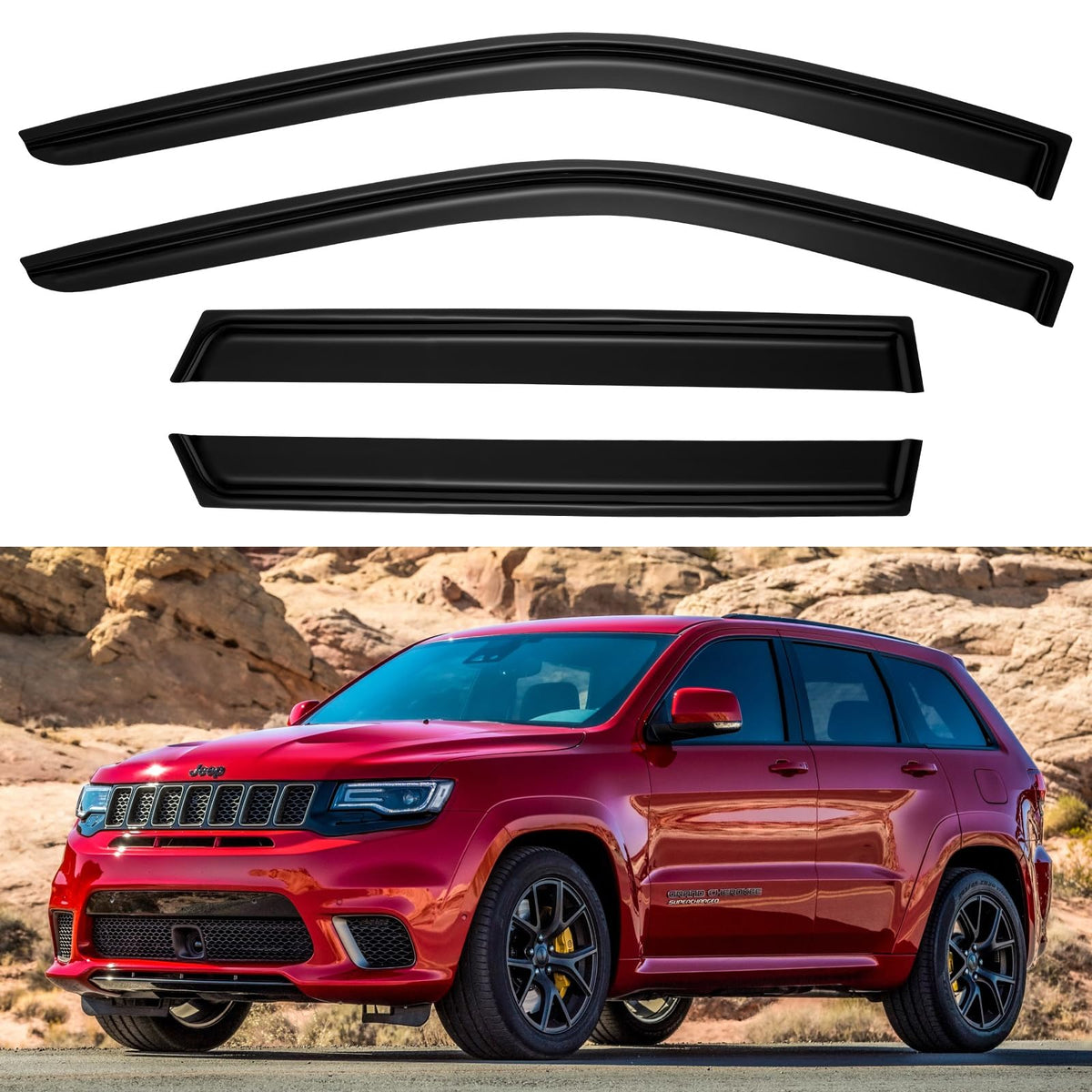 Window Visors Rain Guards for 2015-2026 Ford F150 Crew/SuperCrew Cab Jansha Store