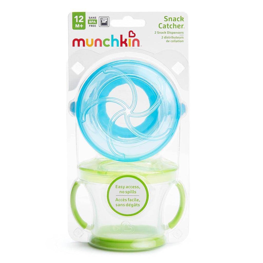Munchkin Snack Catcher Snack Containers for Kids, No Spill, 2 Pack Jansha Store