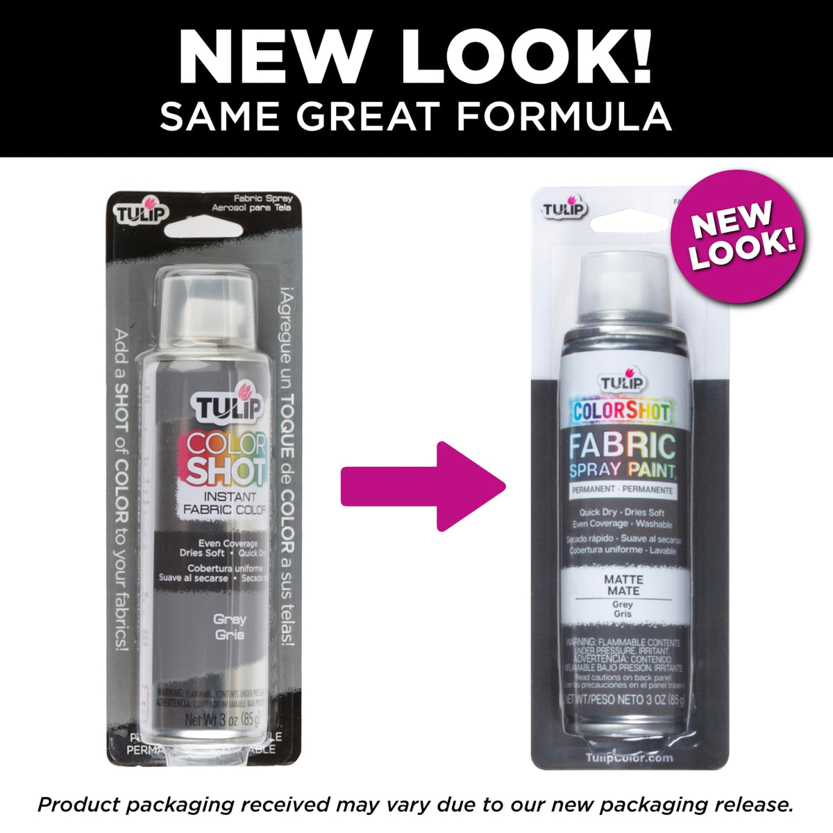 TULIP ColorShot Fabric Spray Paint, Black, 3 oz Jansha Store