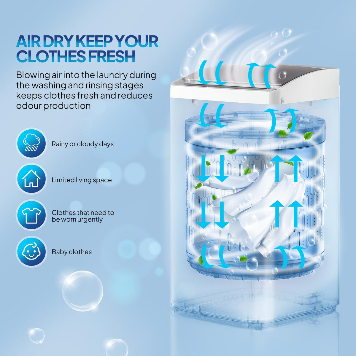 ROVSUN 25LBS Portable Washing Machine, Full-Automatic Electric Laundry Machine with Stainless Steel Drum, Compact Washer and Spin Dryer Combo with Drain Pump for Home, Apartment Jansha Store