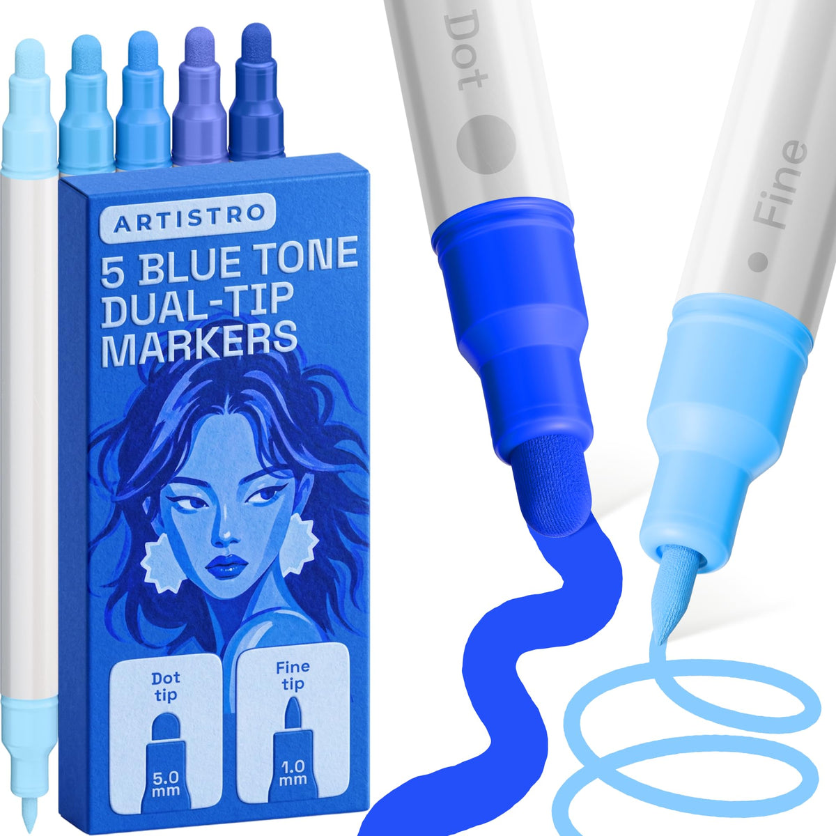 ARTISTRO 36 Multicolor Dual-Tip Acrylic Paint Marker Pens Jansha Store