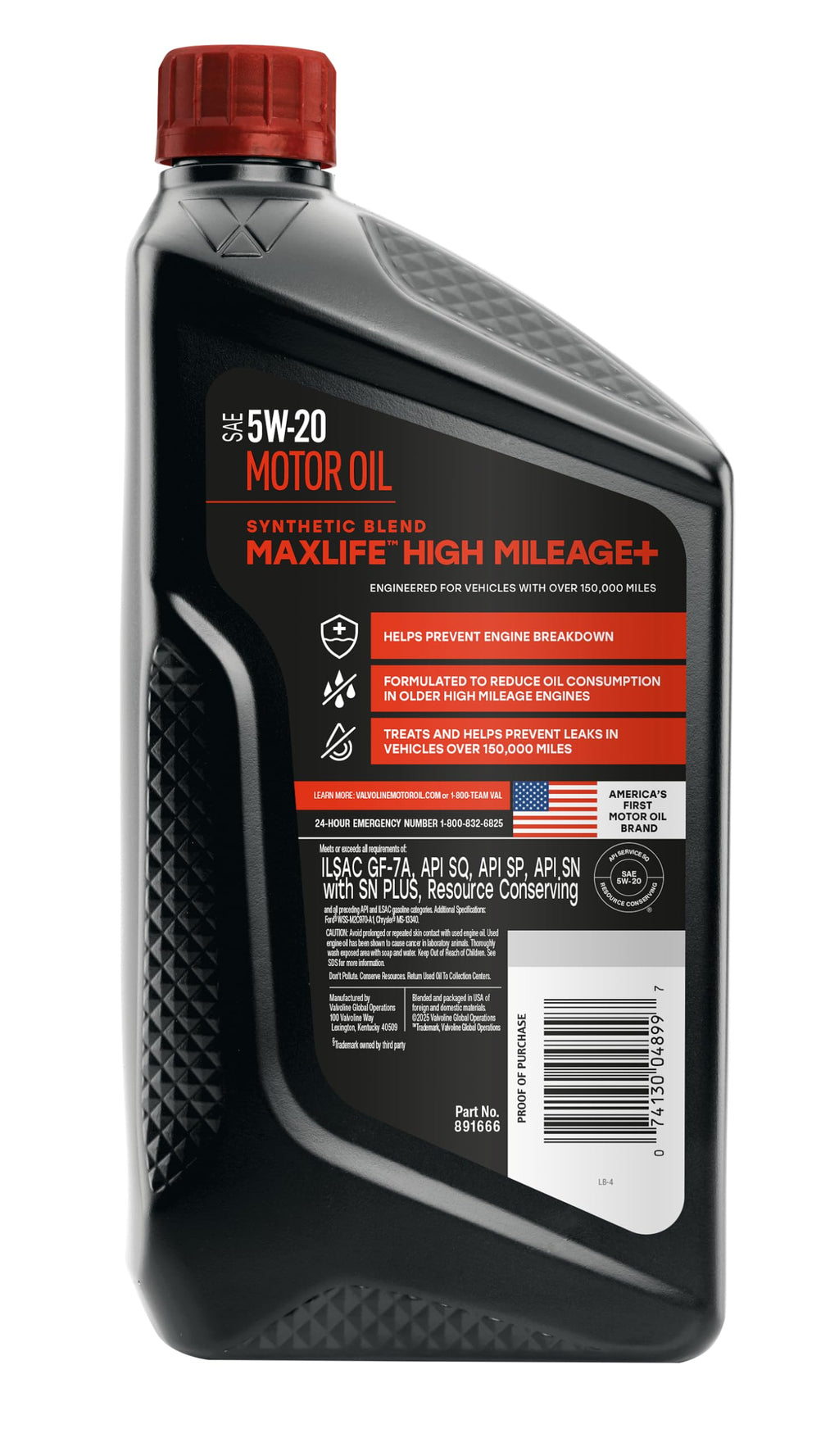 Valvoline MaxLife High Mileage 5W-30 Synthetic Blend Motor Oil 5 Quart Jansha Store