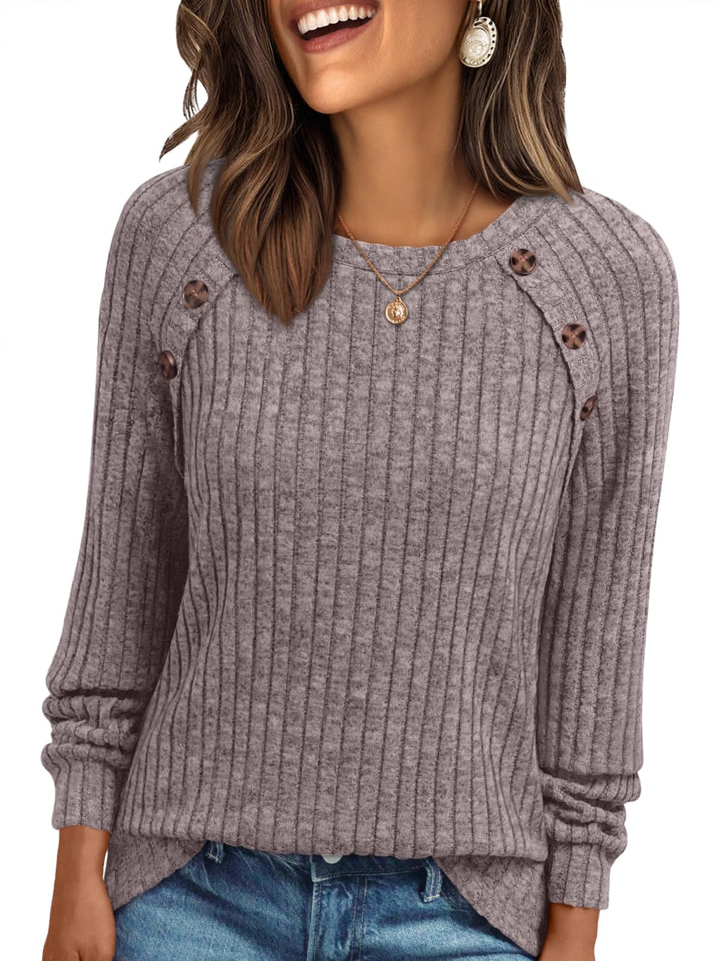 AUTOMET Womens Long Sleeve Shirts Fall Sweaters Business Casual Tops Blouse Jansha Store