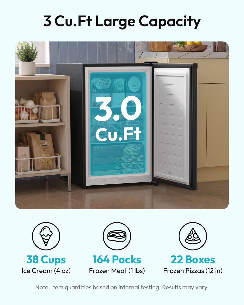 EUHOMY 2.1 Cu.ft Upright Freezer, Reversible Door Mini Freezer, Silver Jansha Store