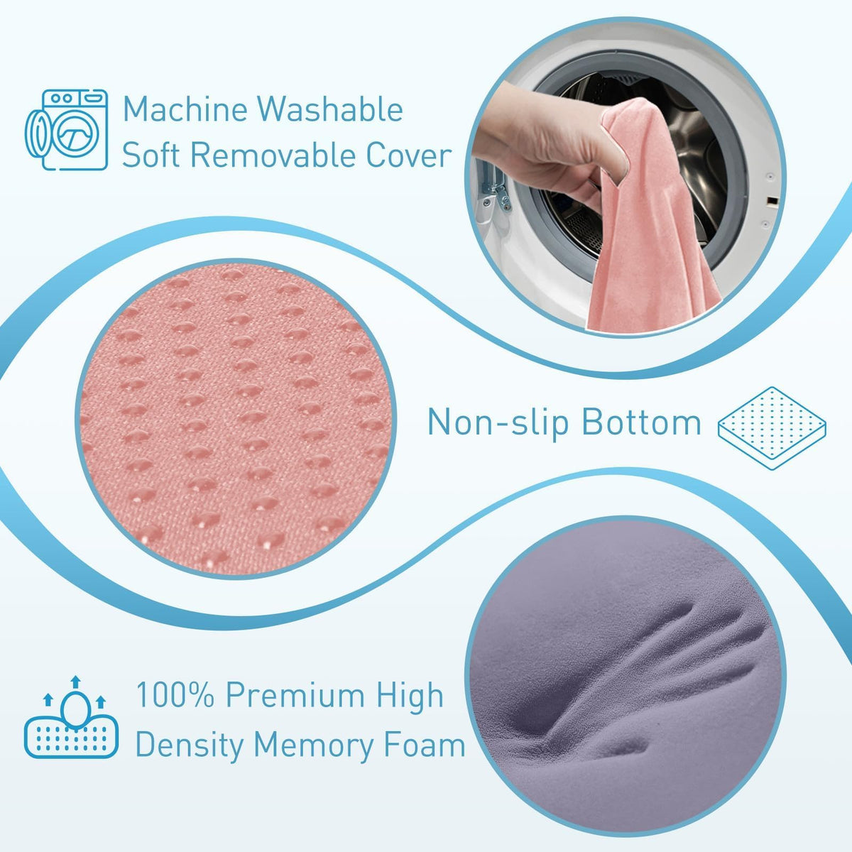 BlissTrends Memory Foam Seat Cushion for Office Chair & Car Seat, Black Jansha Store