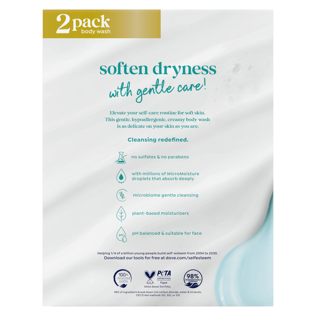 Dove Sensitive Skin Body Wash, 24hr Lotion-Soft Skin, 30.6 oz Jansha Store
