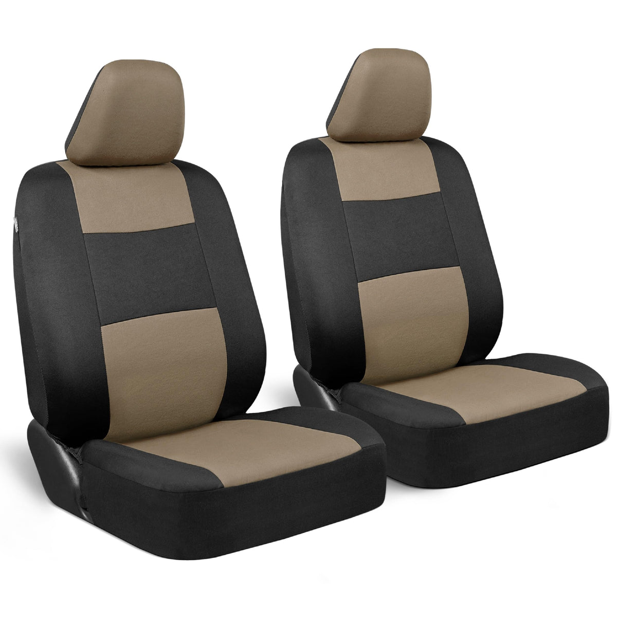 BDK PolyPro Car Seat Covers Full Set in Solid Black, Front and Rear Split Bench Seat Covers for Cars, Easy to Install Car Seats Cover Set and Accessories for Auto Trucks Van SUV - Solid Black Jansha Store