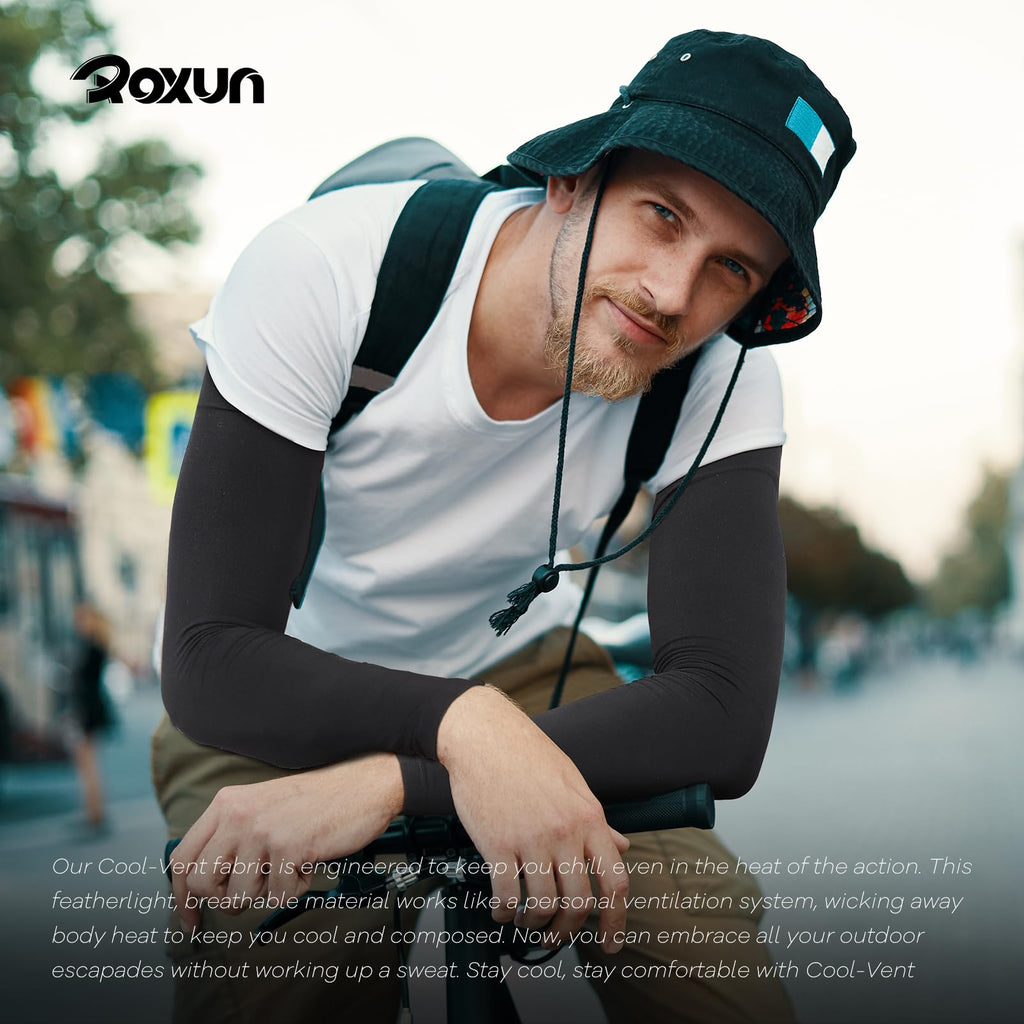 ROXUN Arm Sleeves Cooling UV Sun Protection Sport Compression for Men Women Jansha Store