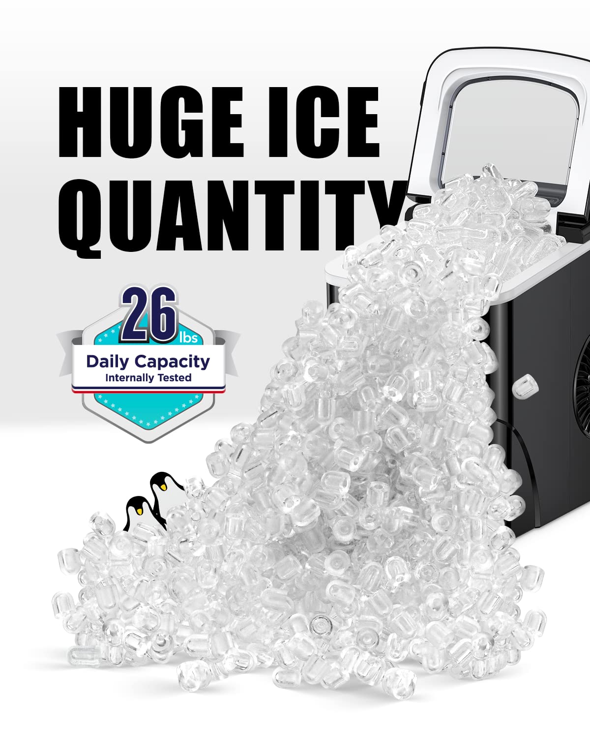 Silonn Nugget Ice Maker, Smart Countertop Ice Machine with APP & Voice Control, Self-Cleaning, 44lbs/24H Soft Chewable Sonic Ice, 3L Tank, for Home Kitchen & Party Jansha Store