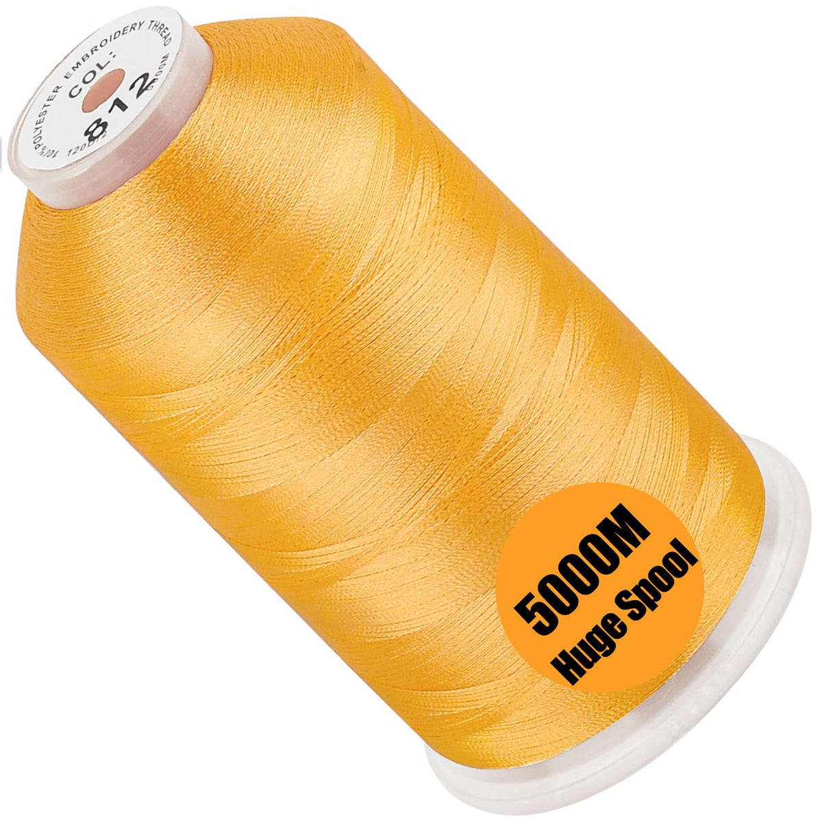 New brothread 5000M Huge Spool Embroidery Machine Thread - White Jansha Store