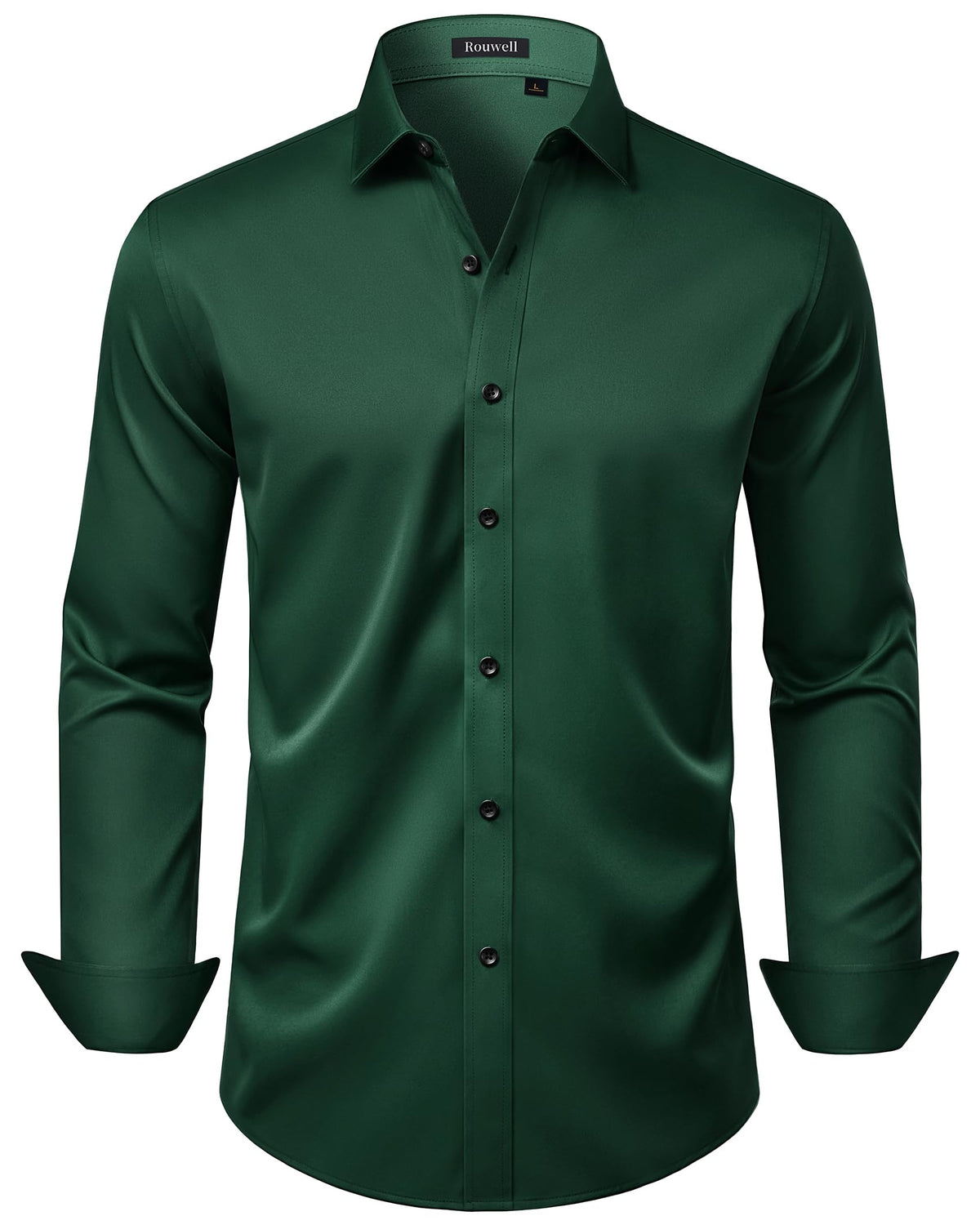 Mens Wrinkle Free Dress Shirts Regular Fit Business Button Down Shirt Formal Long Sleeve Wedding Stretch Shirts Jansha Store