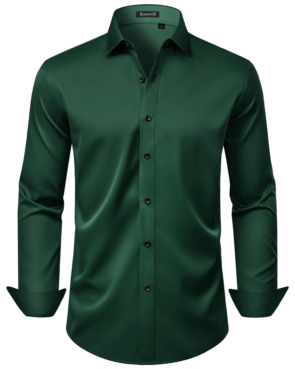 Mens Wrinkle Free Dress Shirts Regular Fit Business Button Down Shirt Formal Long Sleeve Wedding Stretch Shirts Jansha Store