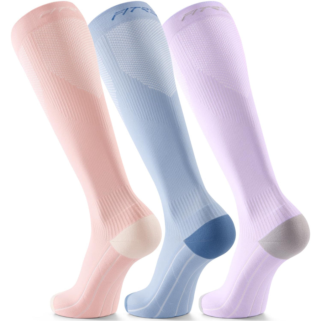 FITRELL 3 Pairs Compression Socks for Women and Men 20-30mmHg-Circulation Support Socks Jansha Store