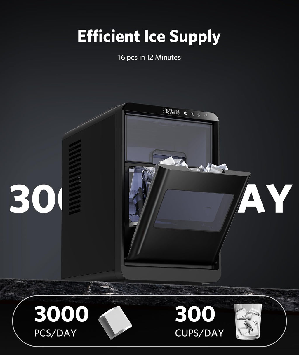 COWSAR Nugget Countertop Ice Maker, Automatic Ice Dispenser, 33 lbs/Day Chewable Pellet Ice Machine with Self-Cleaning & Measured Dispensing, Portable Ice Maker for Home, Kitchen, Office Jansha Store