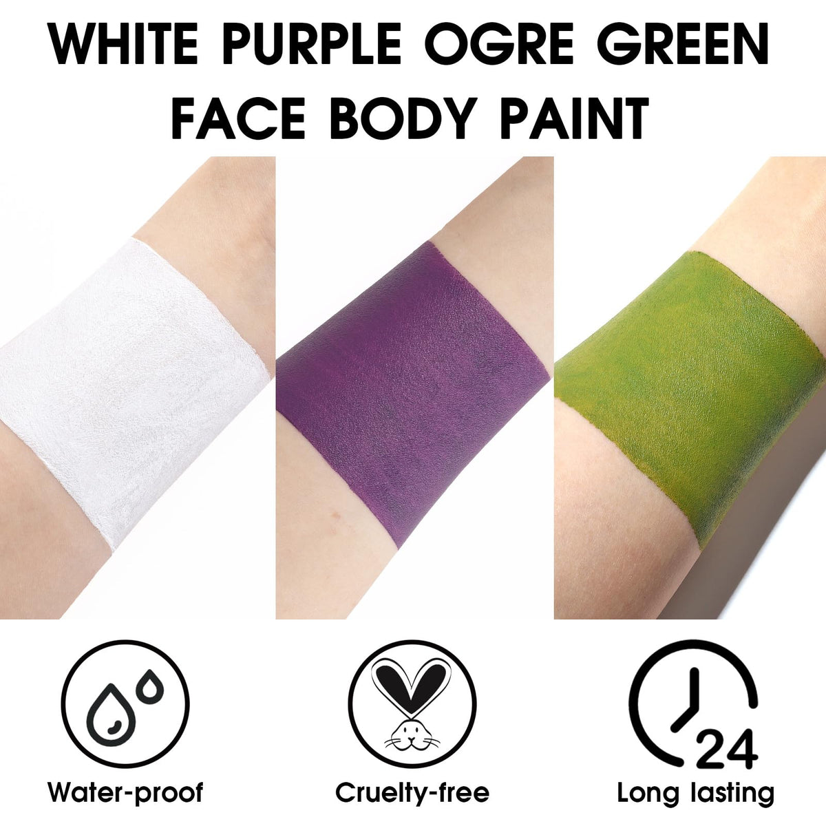 BADCOLOR Black Cream-Blendable Face Body Paint Stick for Adults Children Eye Black Softball Football Baseball Sports , Non-Toxic Hypoallergenic for Halloween SFX Makeup Cosplay Joker Costume Parties Jansha Store