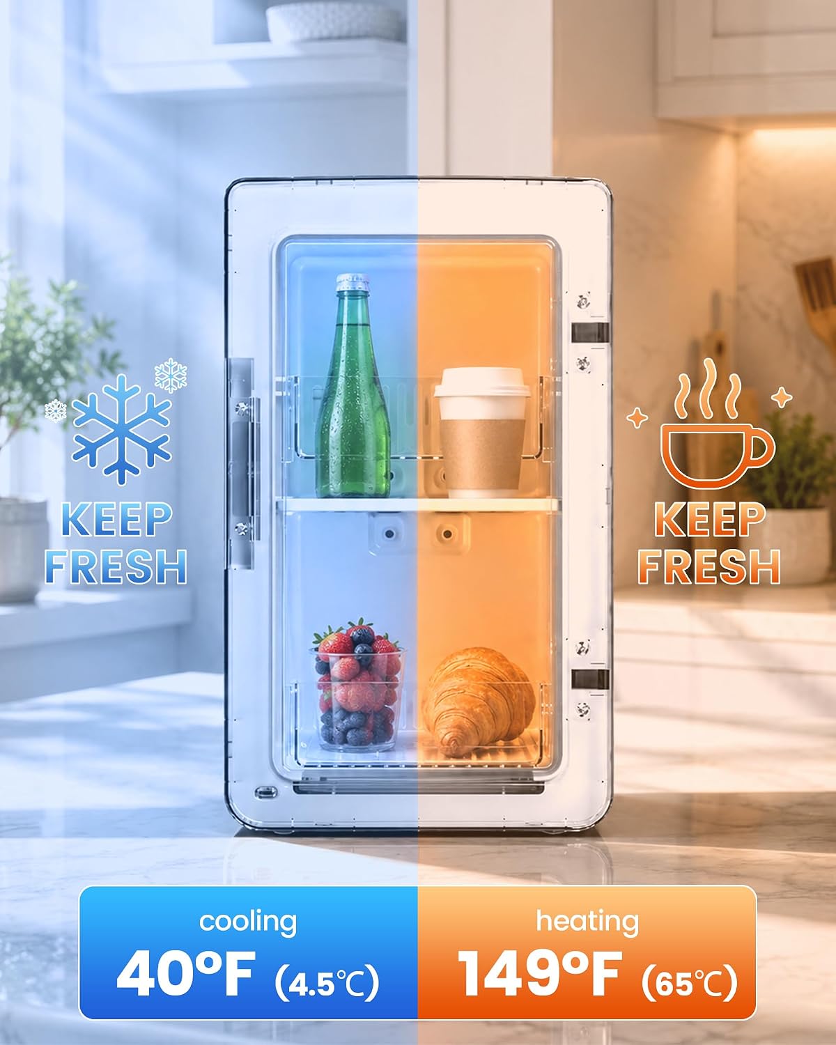 Electactic Mini Fridge, 6L/8Can Portable Small Refrigerator for Bedroom Jansha Store