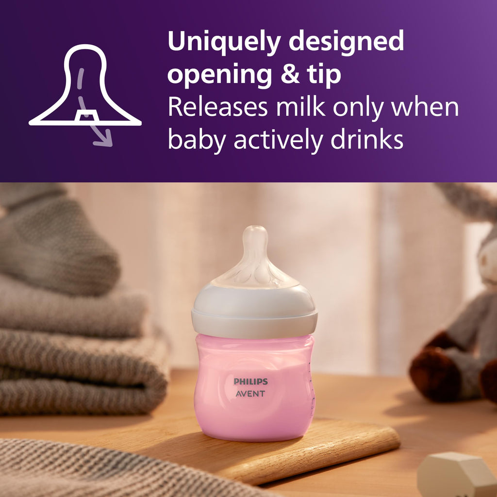 Philips Avent Natural Baby Bottles, Medium Flow, 9 oz, BPA-Free, 4-Pack Jansha Store