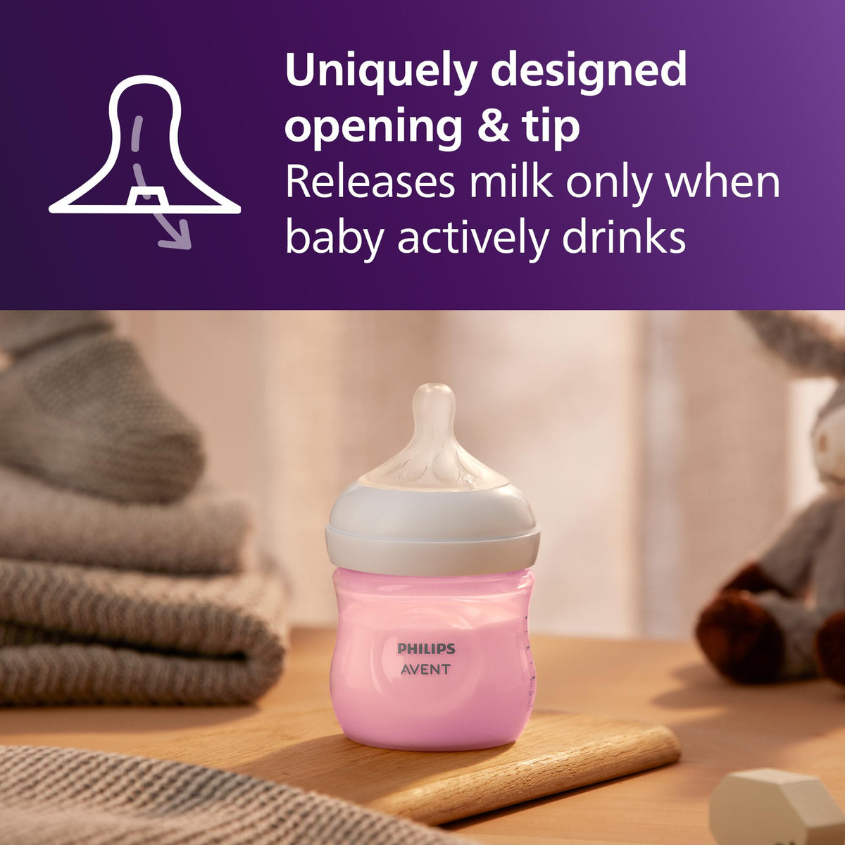 Philips Avent Natural Baby Bottles, Medium Flow, 9 oz, BPA-Free, 4-Pack Jansha Store