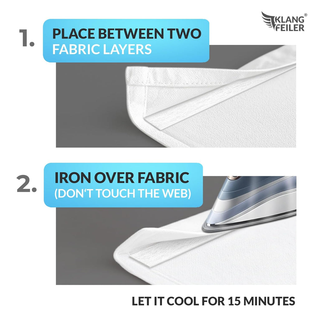 Klangfeiler® Iron on Hemming Web - Extra Strong - 32 Yards - Iron Required Jansha Store