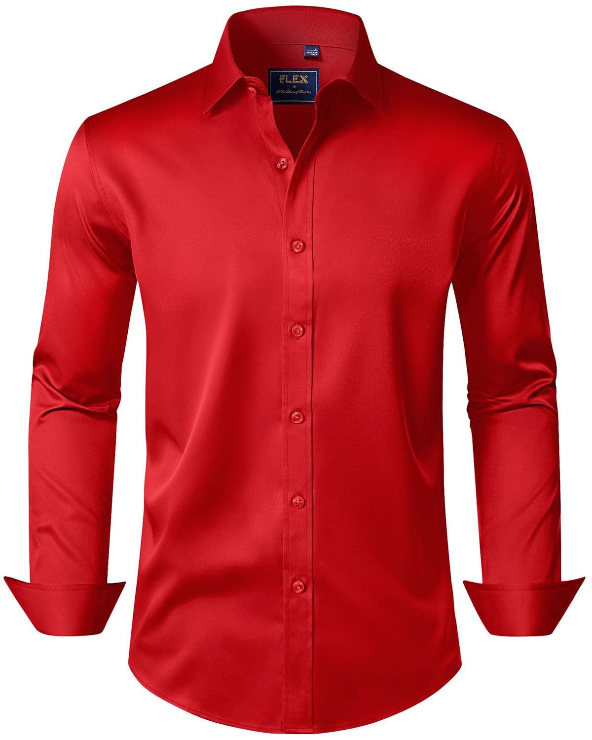 J.VER Men's Dress Shirts Solid Long Sleeve Stretch Wrinkle-Free Formal Shirt Business Casual Button Down Shirts Jansha Store