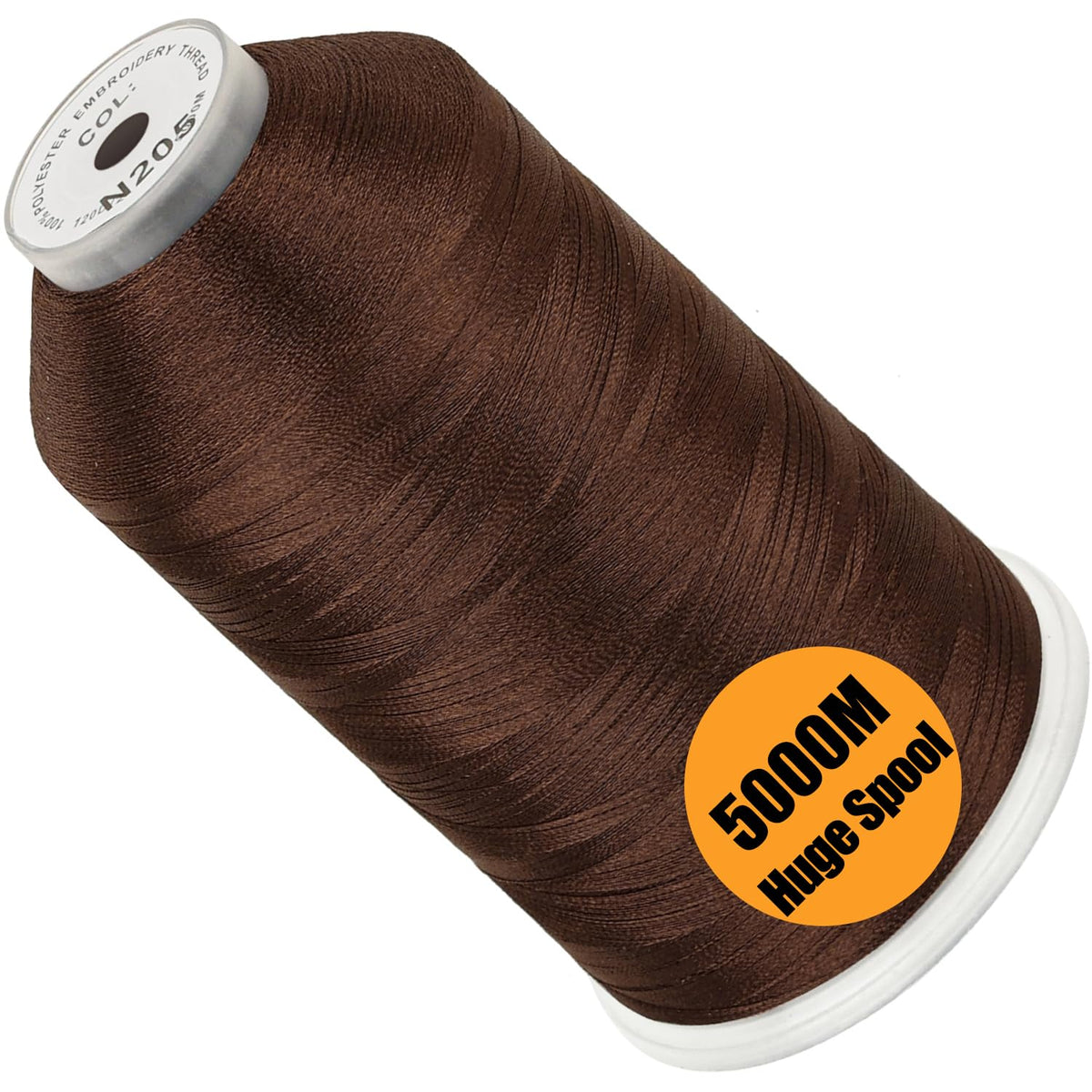 New brothread 5000M Huge Spool Embroidery Machine Thread - White Jansha Store