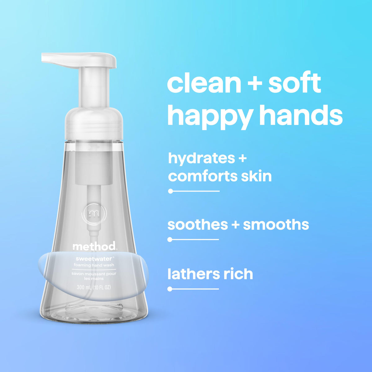 method Foaming Hand Wash, Waterfall, 10 fl oz, 3 pack Jansha Store