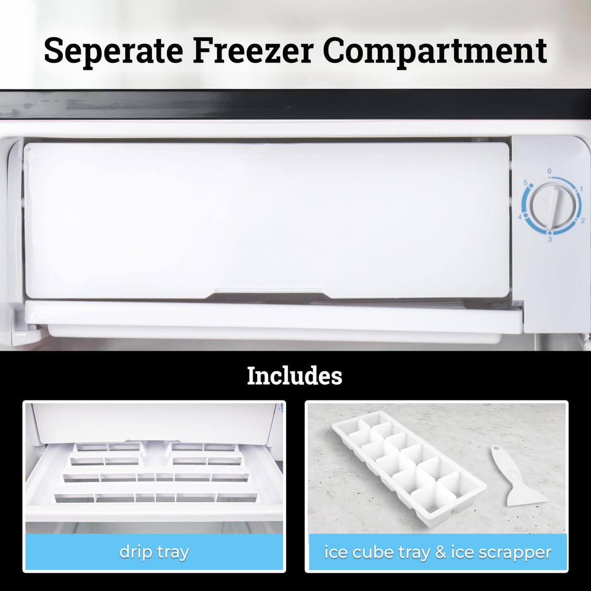 Igloo 3.2 Cu.Ft. Mini Fridge with Freezer - Single Door Compact Refrigerator with Glass Shelves for Homes, Dorms & Offices- Keep Snacks, Drinks & Frozen Foods Cool with Temperature Control Mini Fridge Jansha Store