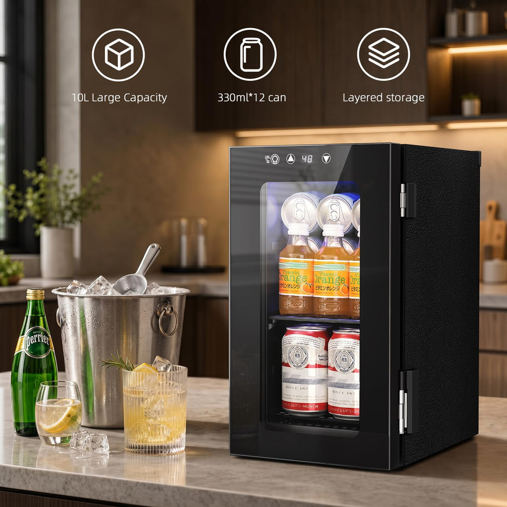 Antarctic Star Beverage Refrigerator Cooler 68 Can, Mini Fridge with Glass Door for Beer Drinks Wine,Freestanding Small Fridge with Electronic Temperature Control for Home and Bar,1.7 cu.ft Jansha Store