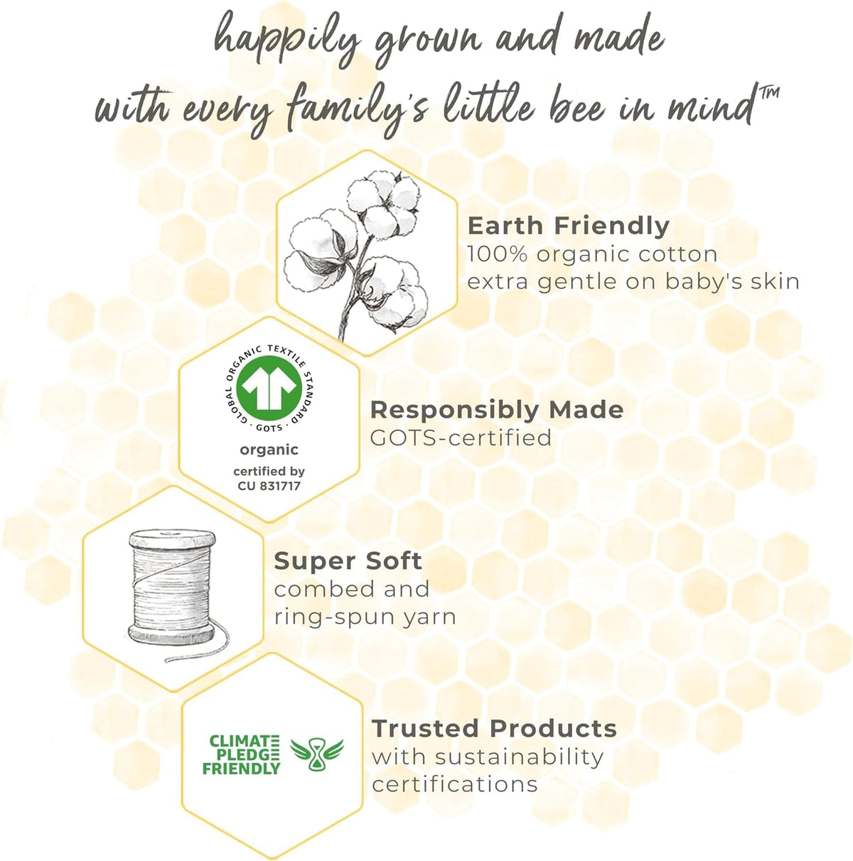 Burt's Bees Baby Infant Wearable Blanket, Organic Cotton Unisex Beekeeper - Light Weight 0.5 TOG or Medium Weight 1.5 TOG Jansha Store