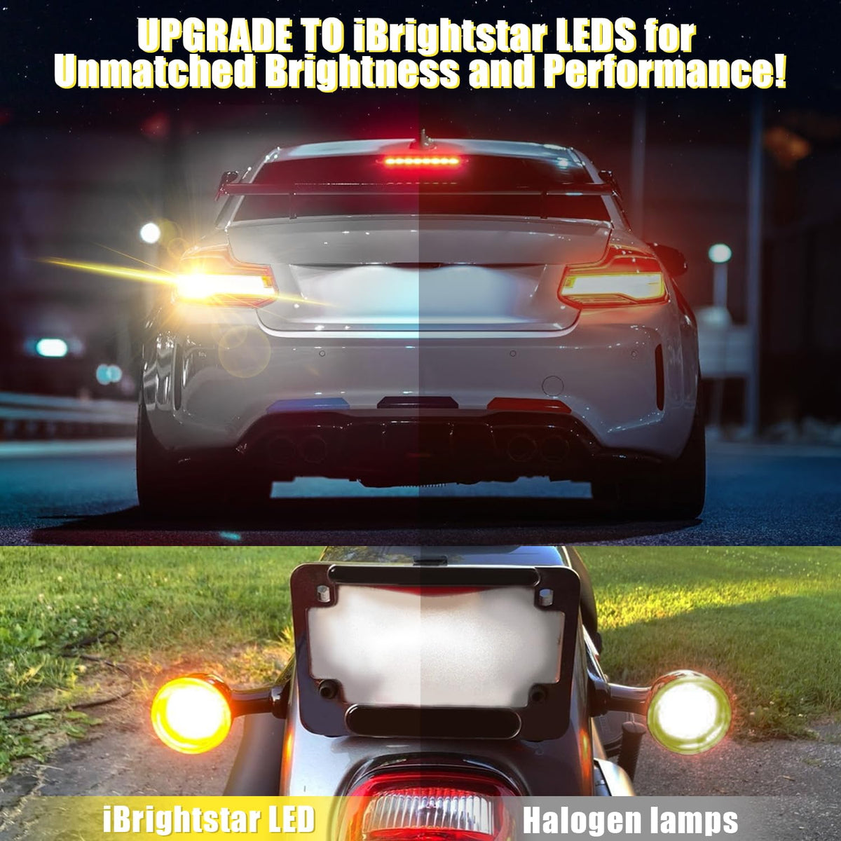 iBrightstar 3157 LED Bulb White, 4157 3156 LED Reverse Light Bulbs Super Bright for Tail Brake Lights Backup Lights Turn Signal Lights, 2 Pack Jansha Store