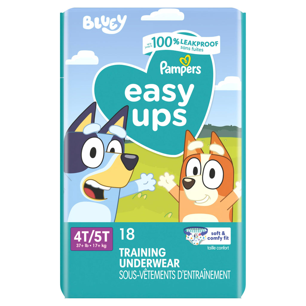 Easy Ups Girls & Boys Potty Training Pants, Size 7 (5T-6T), 84 Count, Bluey Absorbent Pull Up Training Underwear, Up to 100% Leakproof Day and Night, Hypoallergenic Jansha Store