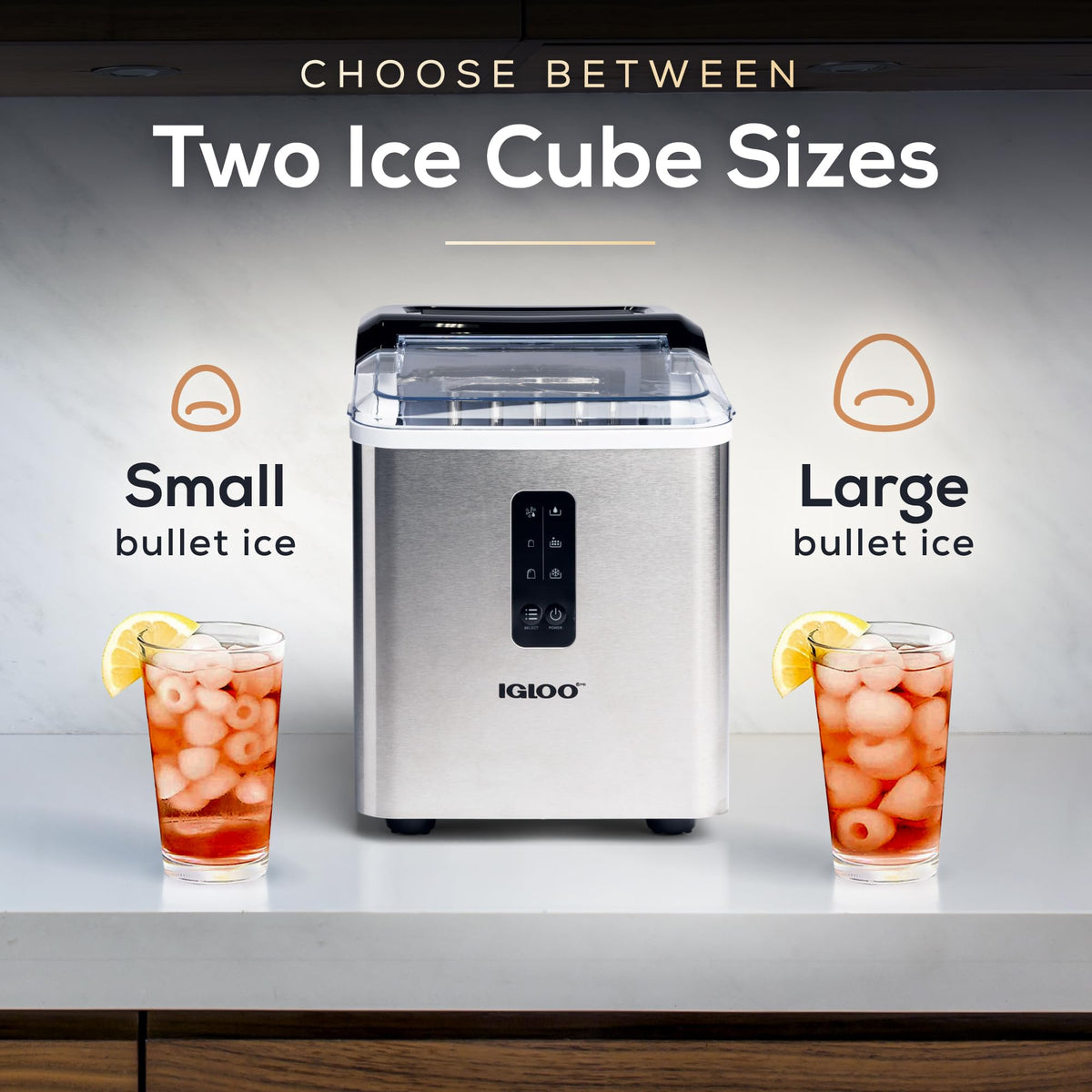 Igloo Premium Self-Cleaning Countertop Ice Maker Machine, Handled Portable Ice Maker, Produces 26 lbs. in 24 hrs. with Ice Cubes Ready in 6-8 Minutes, Comes with Ice Scoop and Basket Jansha Store