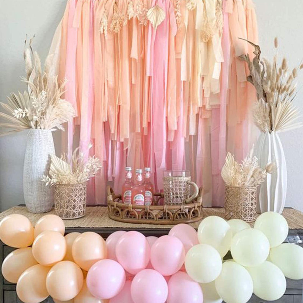 PartyWoo Pastel Crepe Paper Streamers 6 Rolls 492 FT Streamers Jansha Store