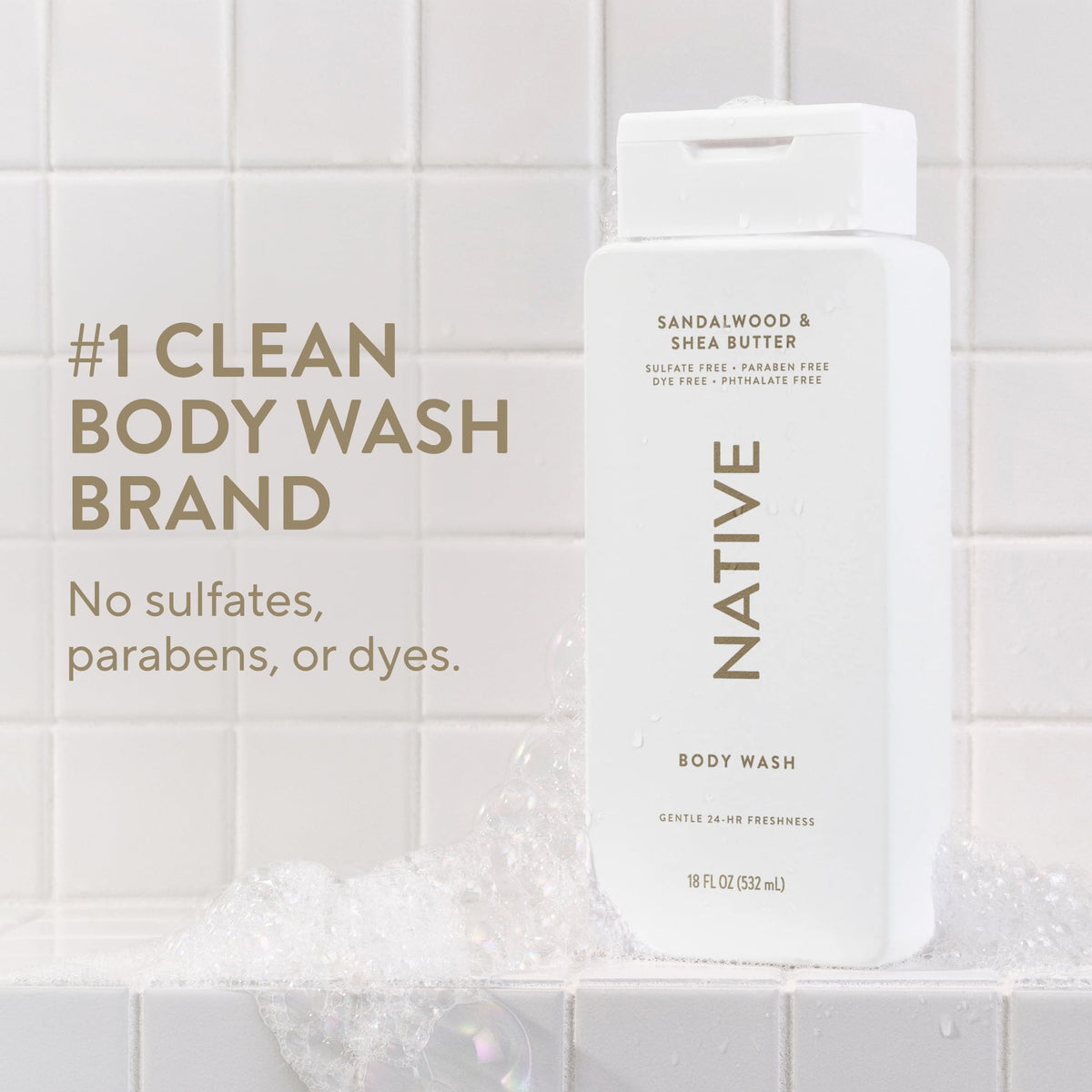 Native Clean Body Wash for Women & Men, Eucalyptus & Mint, 18 fl oz Jansha Store