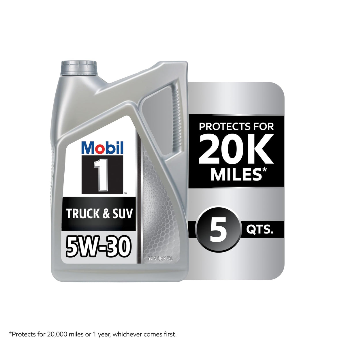 Mobil 1 Advanced Fuel Economy Full Synthetic Motor Oil 0W-20, 5 Quart Jansha Store