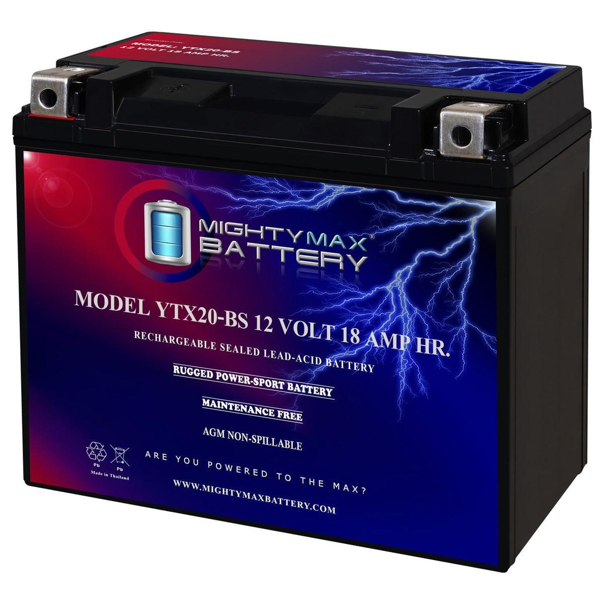 Mighty Max Battery YTX14-BS - 12 Volt 12 AH, 200 CCA, Rechargeable Maintenance Free SLA AGM Motorcycle Battery Jansha Store