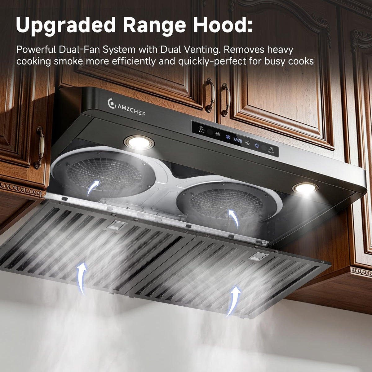 AMZCHEF 30" Under Cabinet Range Hood, 750CFM Stainless Steel Vent Hood Jansha Store