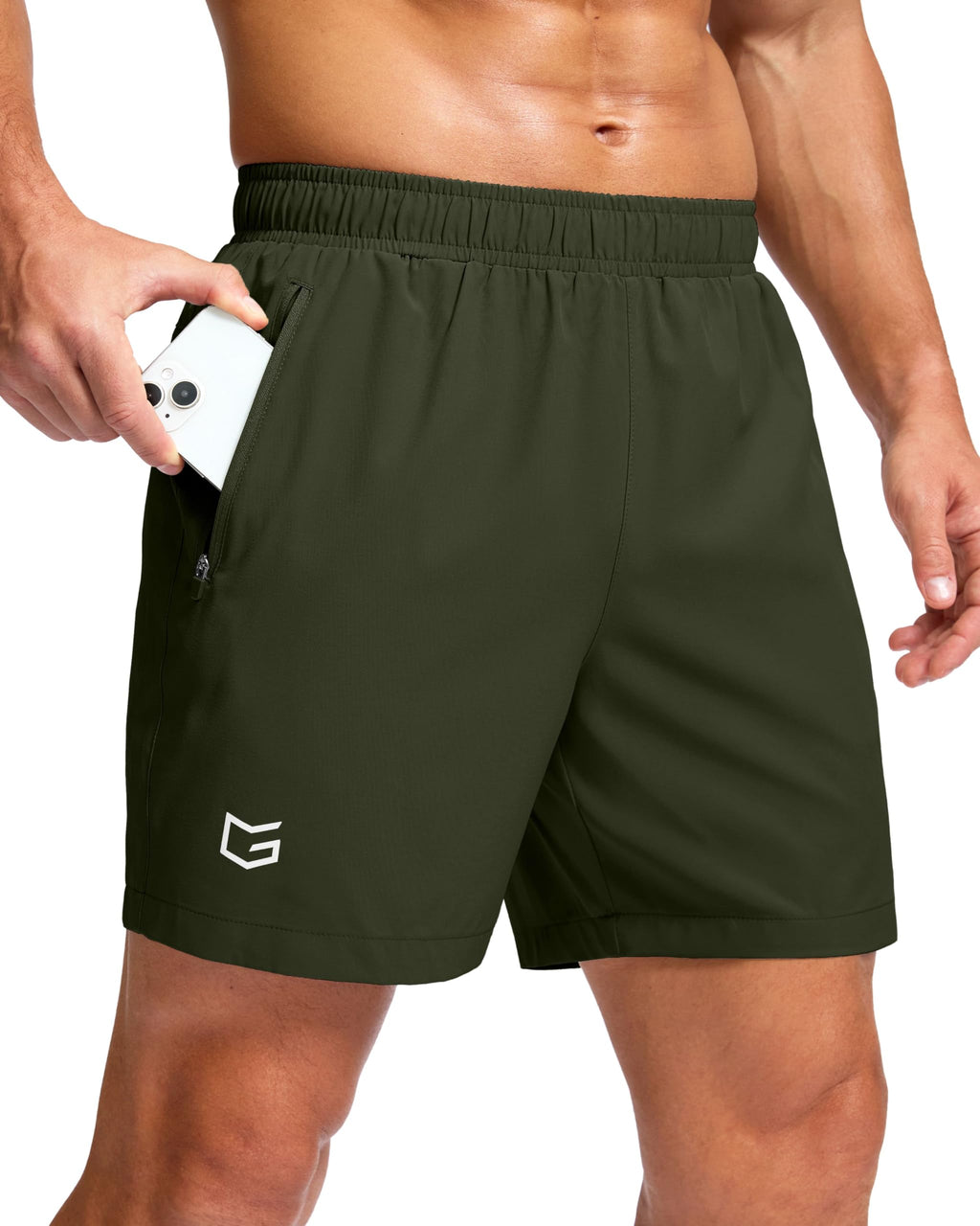 G Gradual Men's Athletic Running Shorts with 2 Zipper Pockets 7"/ 5"/ 9" Jansha Store