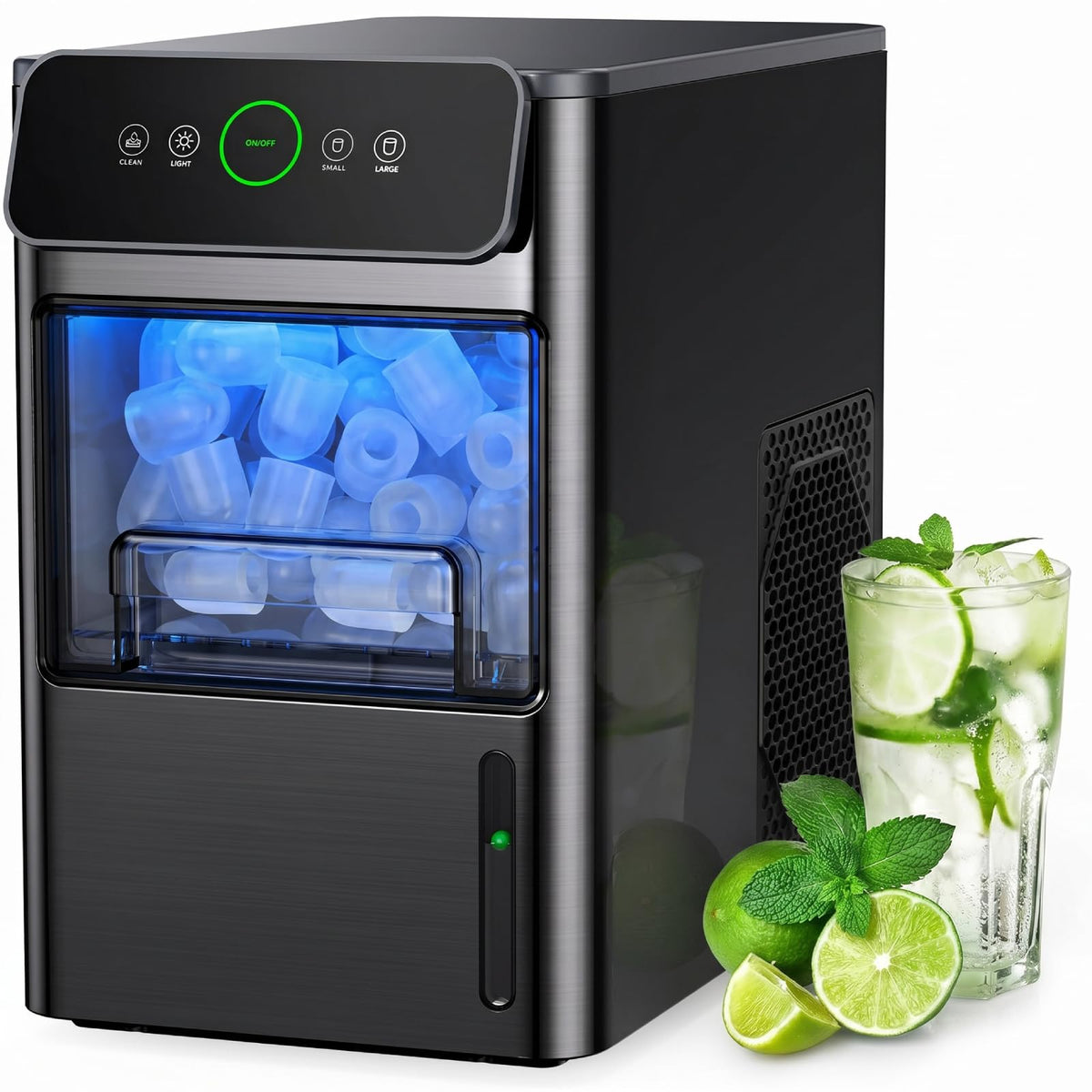 Silonn Countertop Ice Maker, Ice Makers Countertop with 2.5L Expandable Ice Basket & 1.8L Water Tank, 26Lbs/24H, 9 Bullet Ice in 6 Mins, Self-Cleaning, 2 Ice Sizes for Home Kitchen Jansha Store