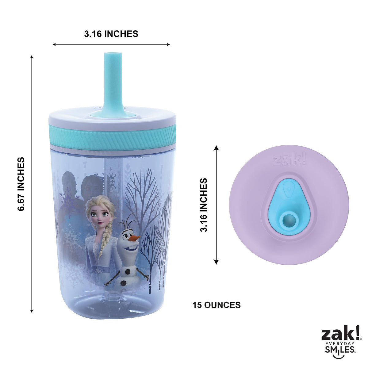 Zak Designs Blippi Kelso Toddler Cups For Travel or At Home, 2-Count Durable Plastic Sippy Cups With Leak-Proof Design is Perfect For Kids (Blippi), 15 Ounces (Pack of 12) Jansha Store