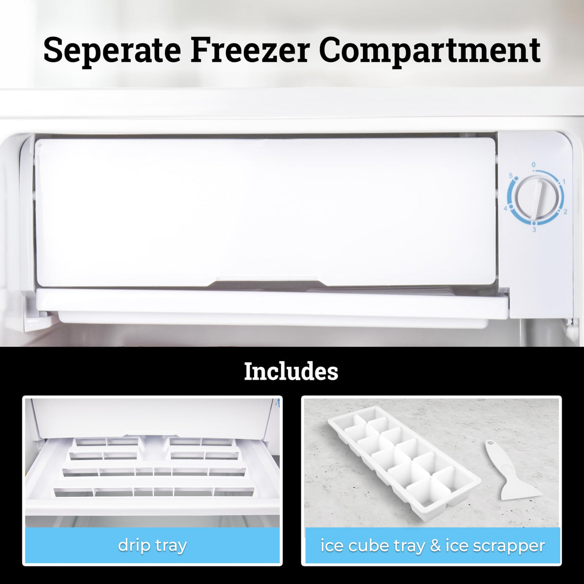 Igloo 3.2 Cu.Ft. Mini Fridge with Freezer - Single Door Compact Refrigerator with Glass Shelves for Homes, Dorms & Offices- Keep Snacks, Drinks & Frozen Foods Cool with Temperature Control Mini Fridge Jansha Store